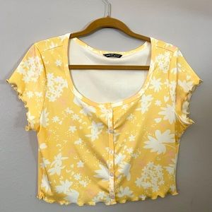 Yellow floral top